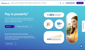 Payscale homepage